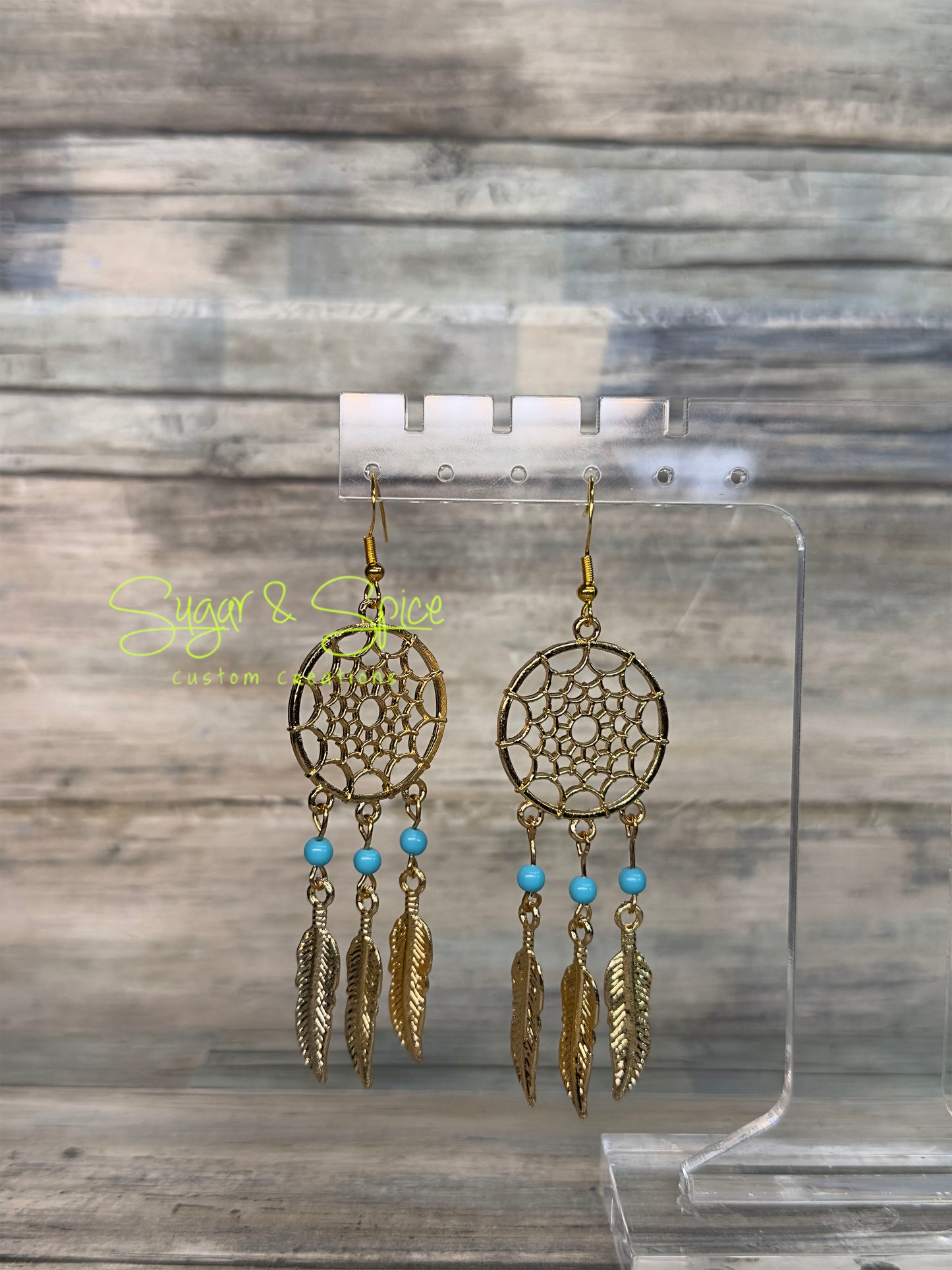 Gold Dreamcatcher Earrings