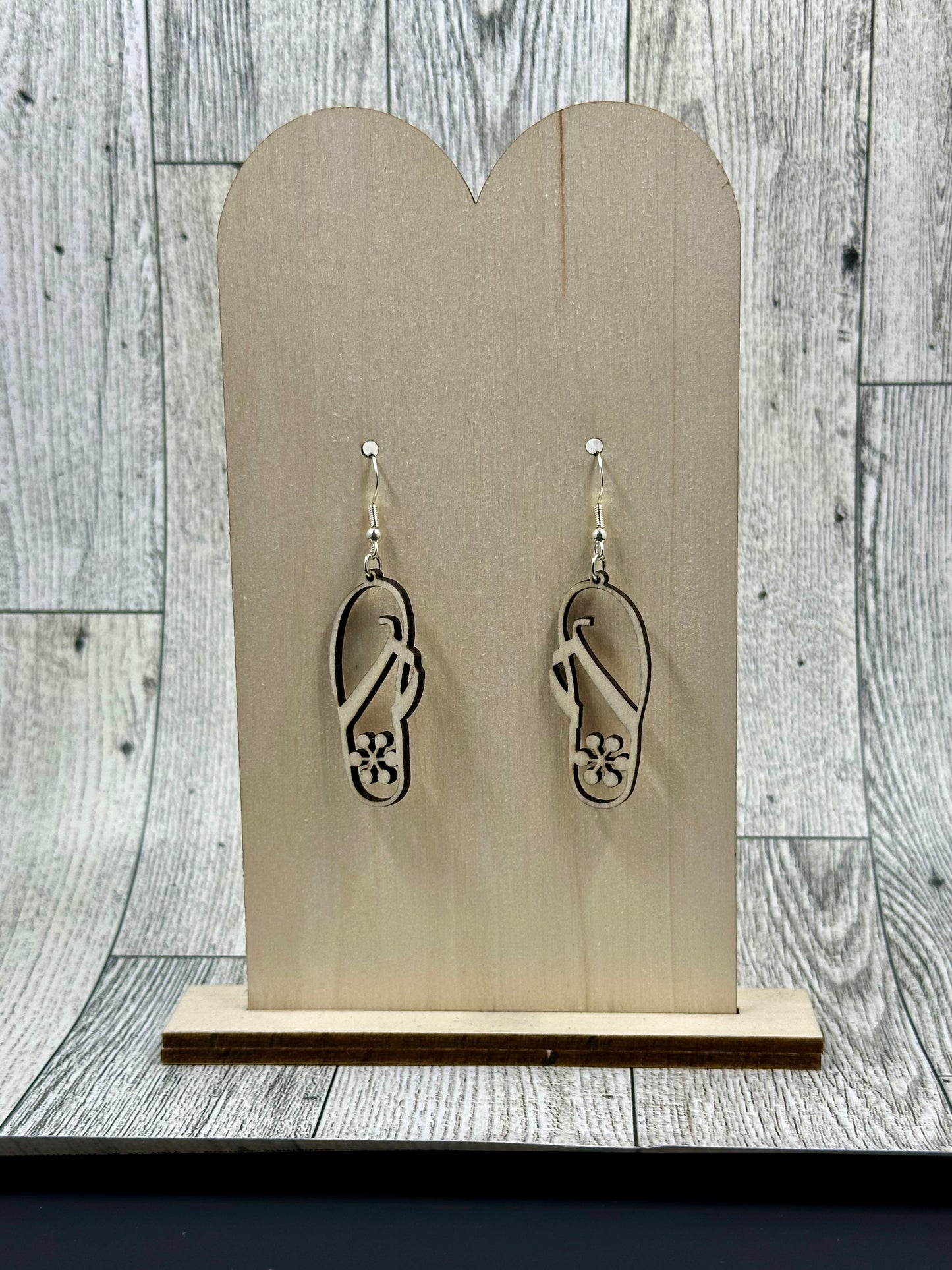 Wooden Flip-Flop Earrings