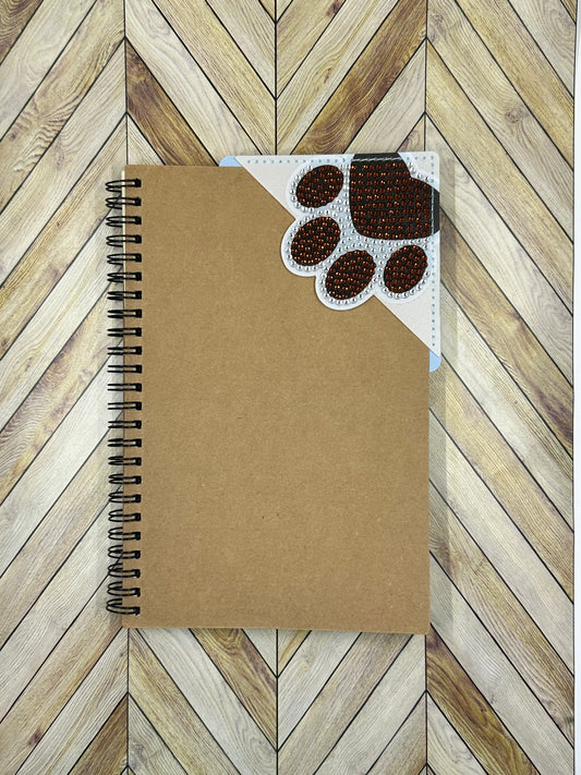 Paw Print Diamond Dotted Faux Leather Bookmarks