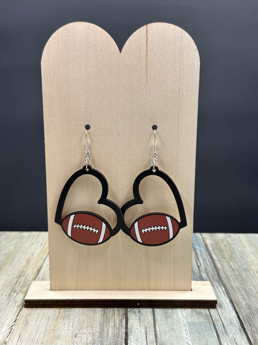 Wooden Sports Earrings