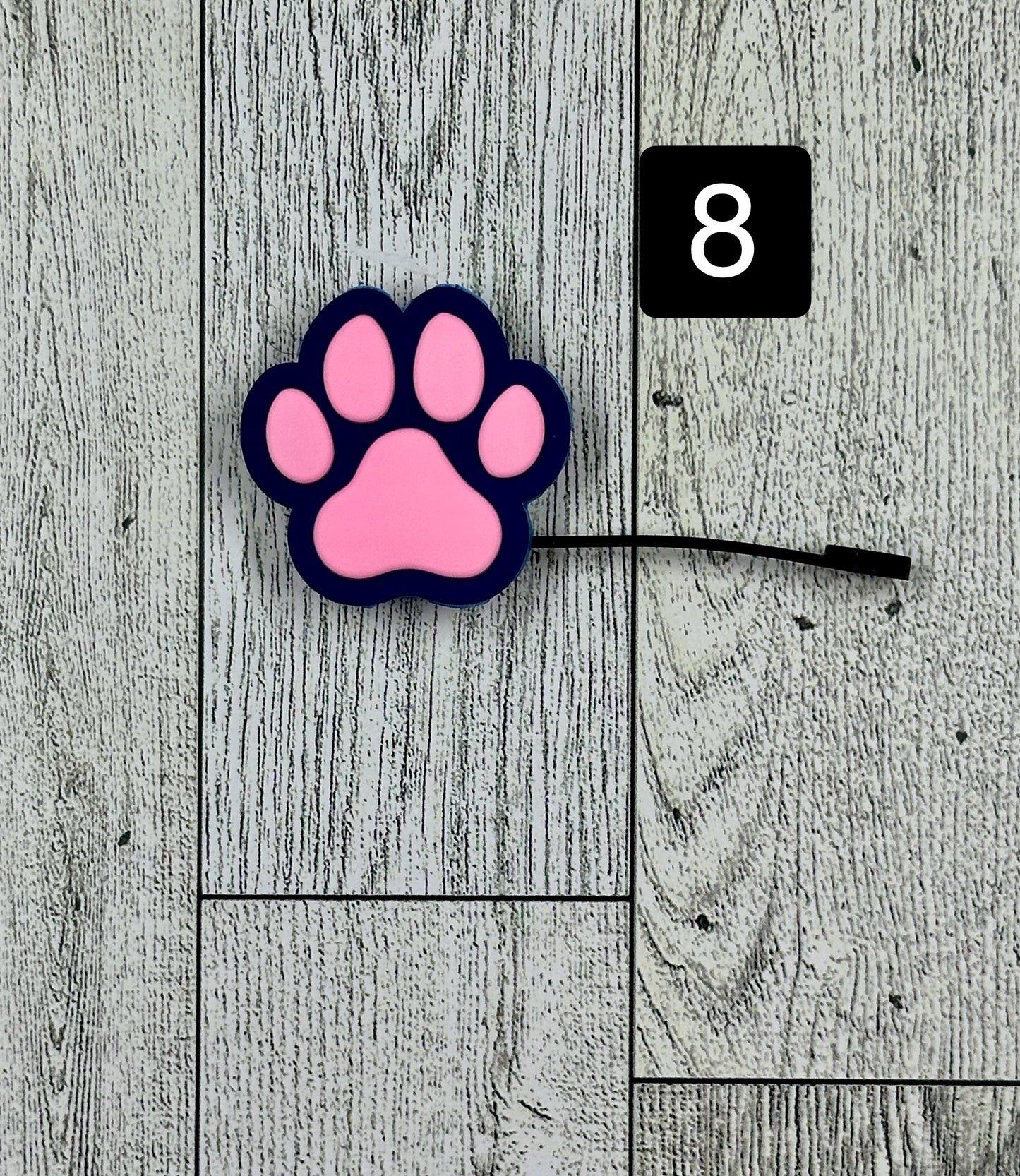 Paw Print Straw Toppers