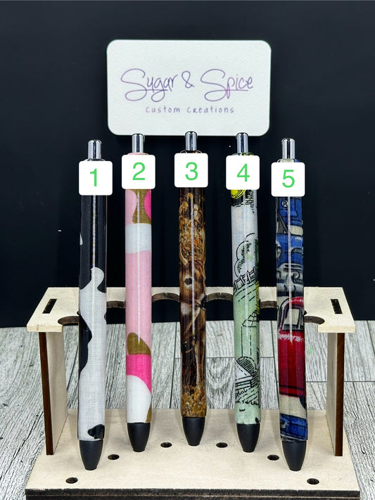 Various Fabric Wrapped Resin Pens