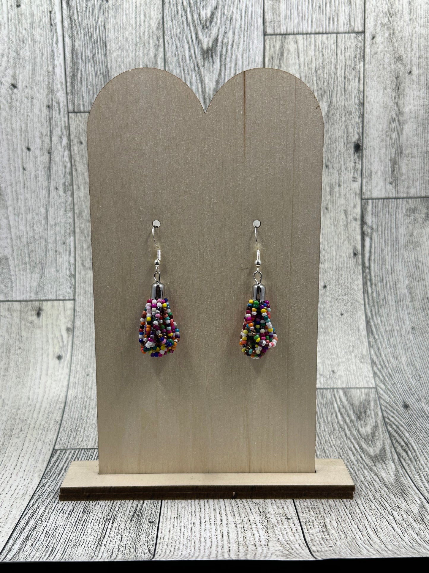 Confetti tassel dangle earrings ￼