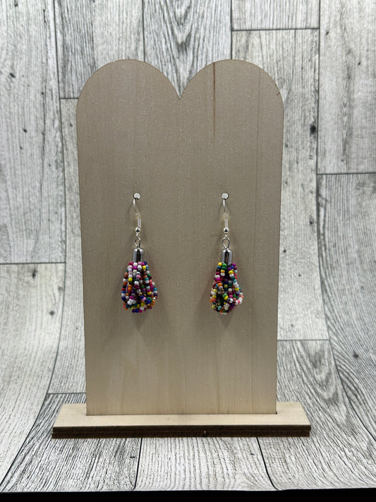Confetti tassel dangle earrings