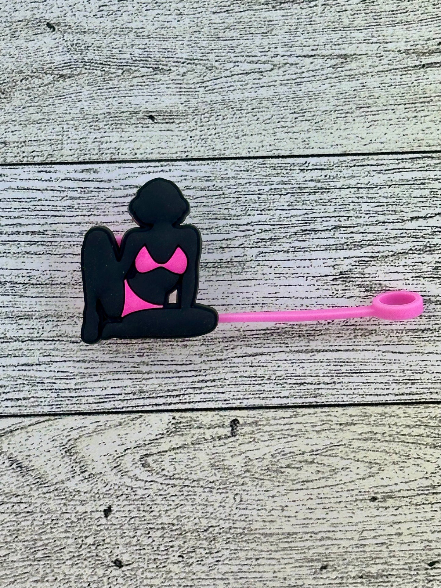 Pink Bikini Women Straw Toppers