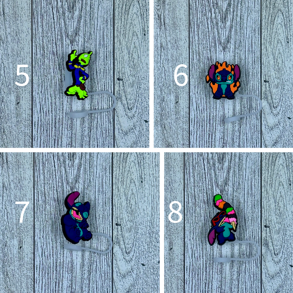 Blue Dog Straw Toppers Set 2