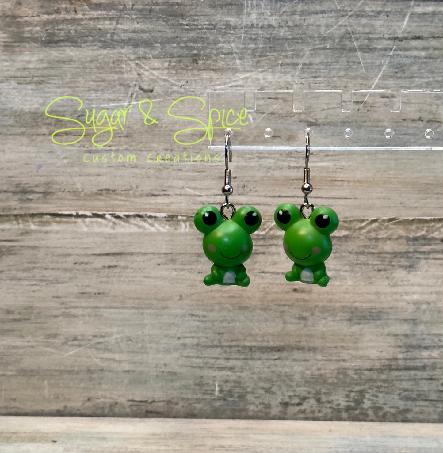 Resin Frog Earrings