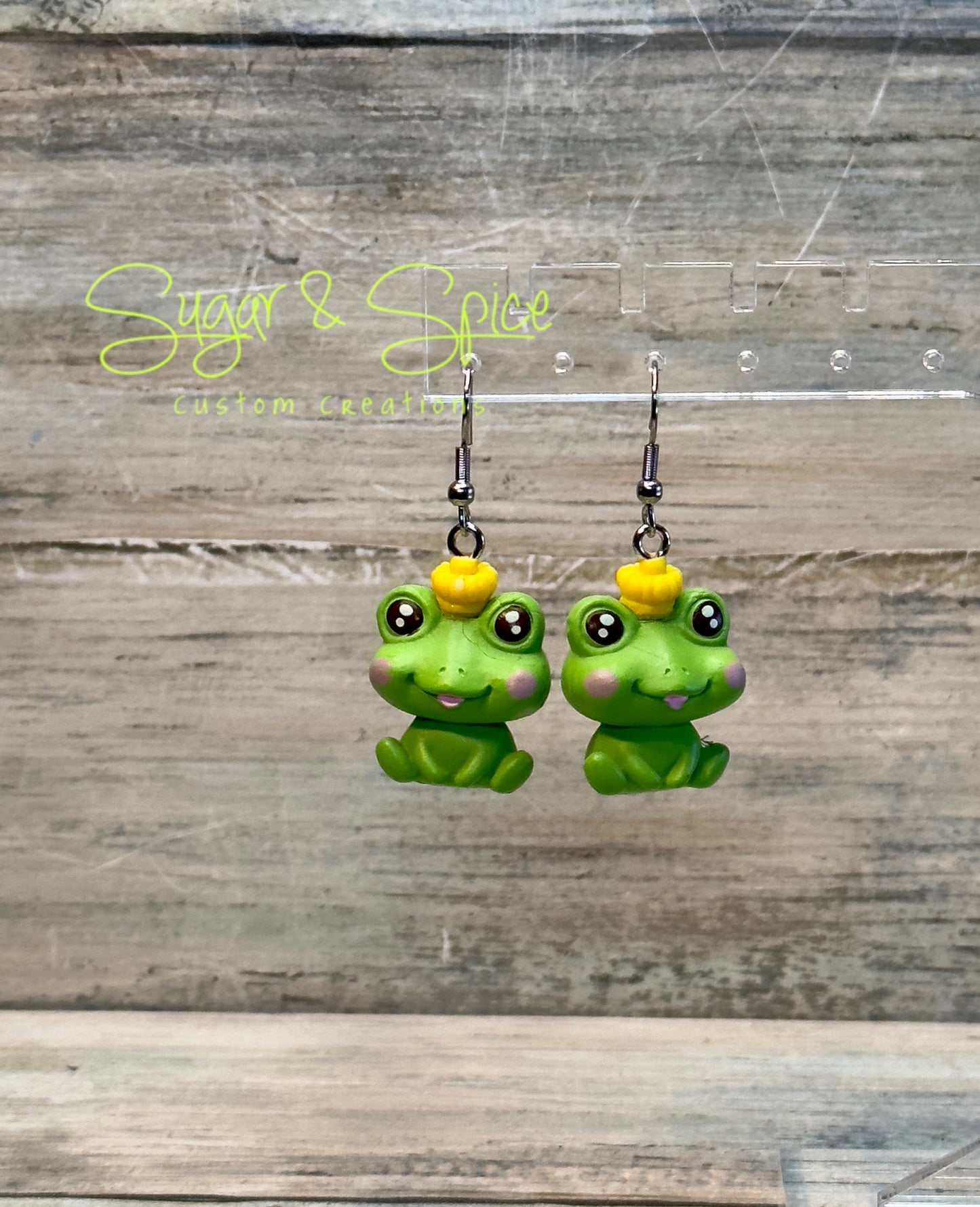 Resin Frog Earrings