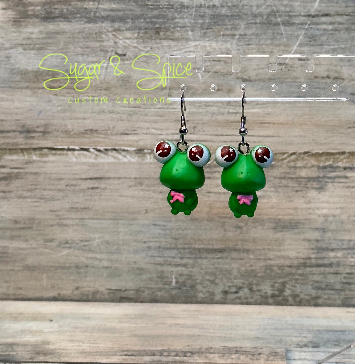 Resin Frog Earrings