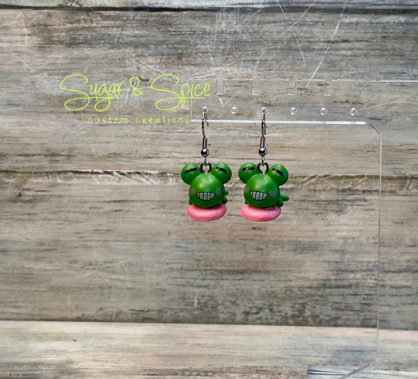 Resin Frog Earrings