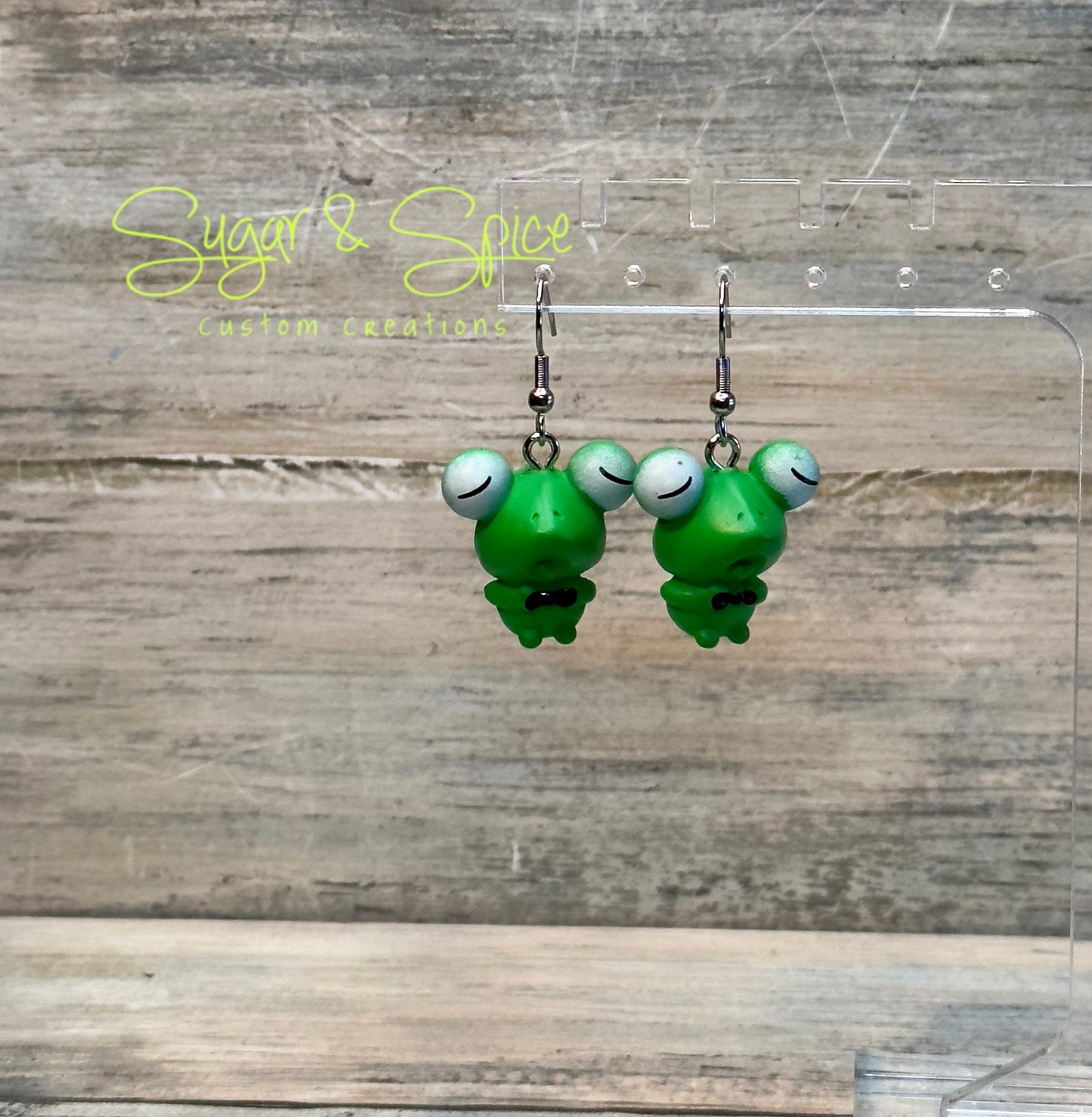 Resin Frog Earrings