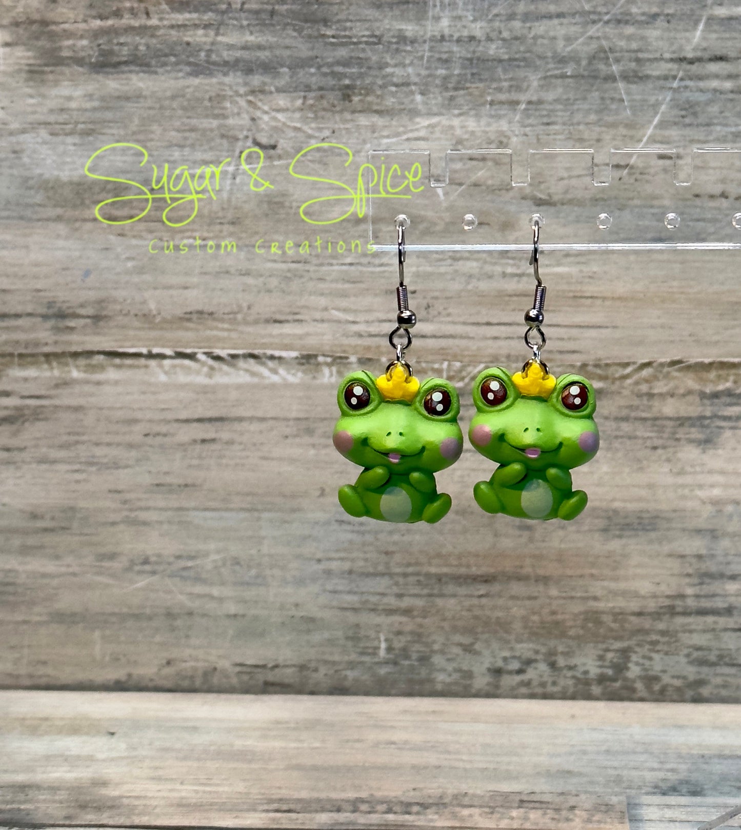 Resin Frog Earrings