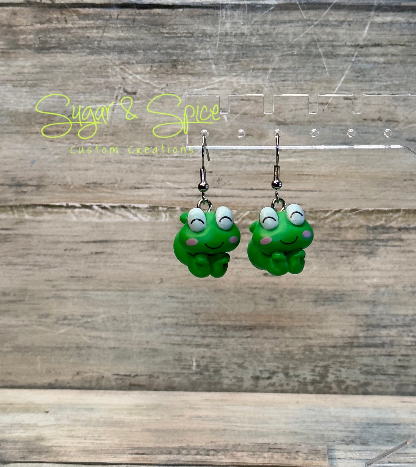 Resin Frog Earrings