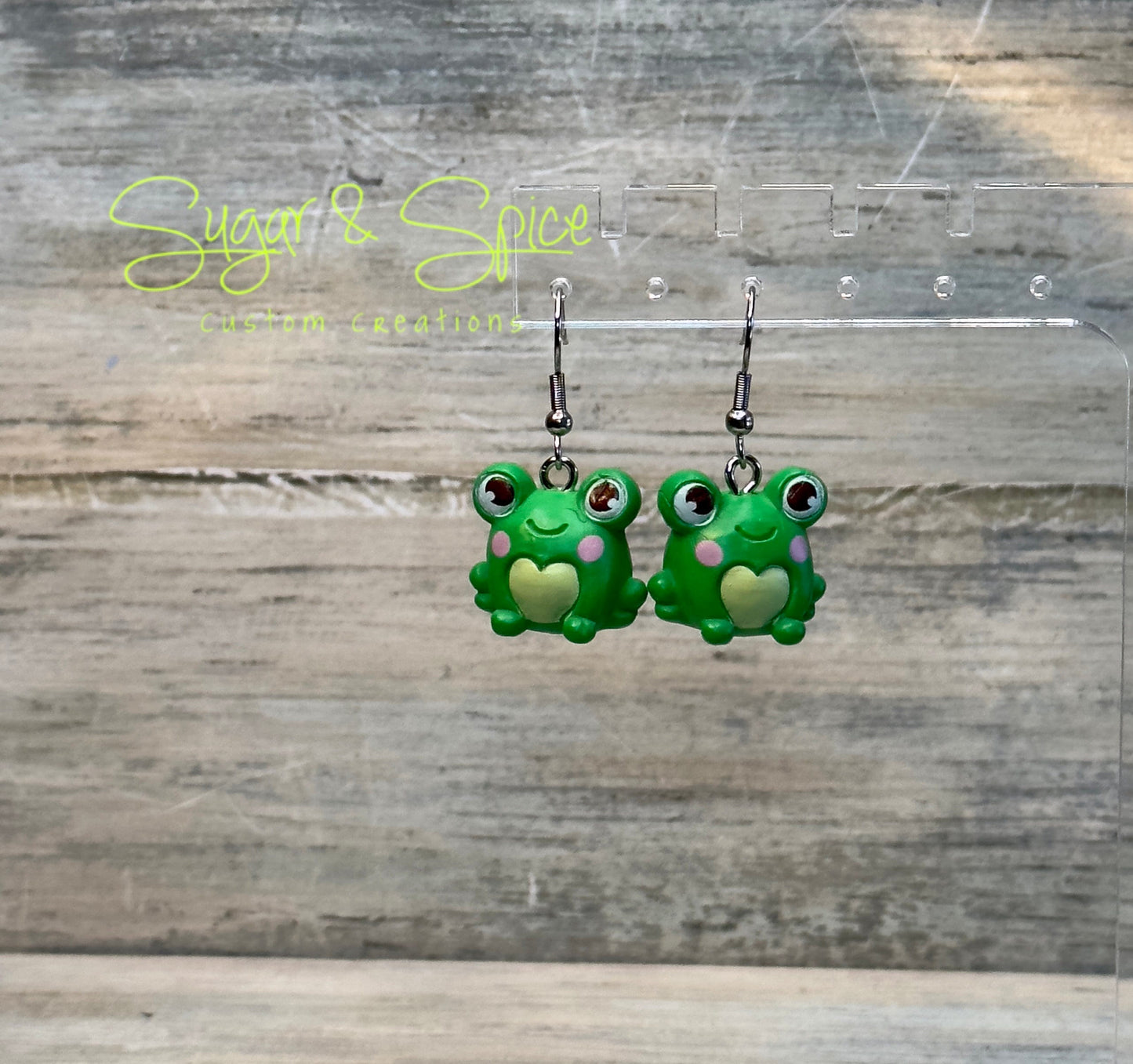 Resin Frog Earrings