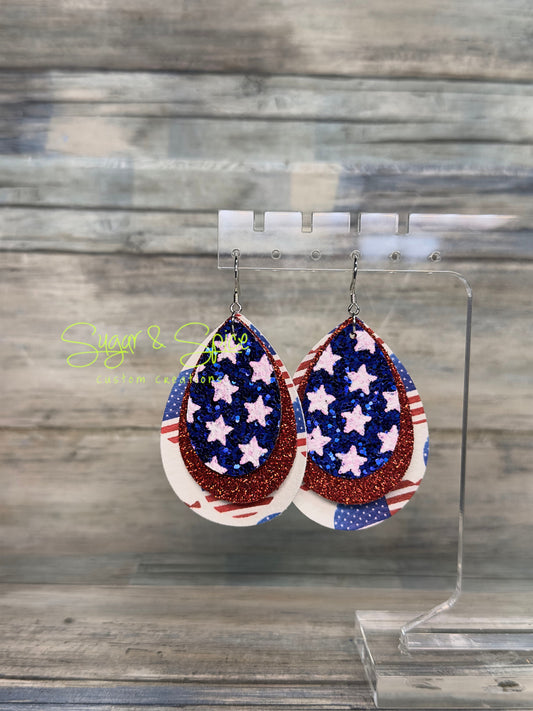 Americana Teardrop Earrings