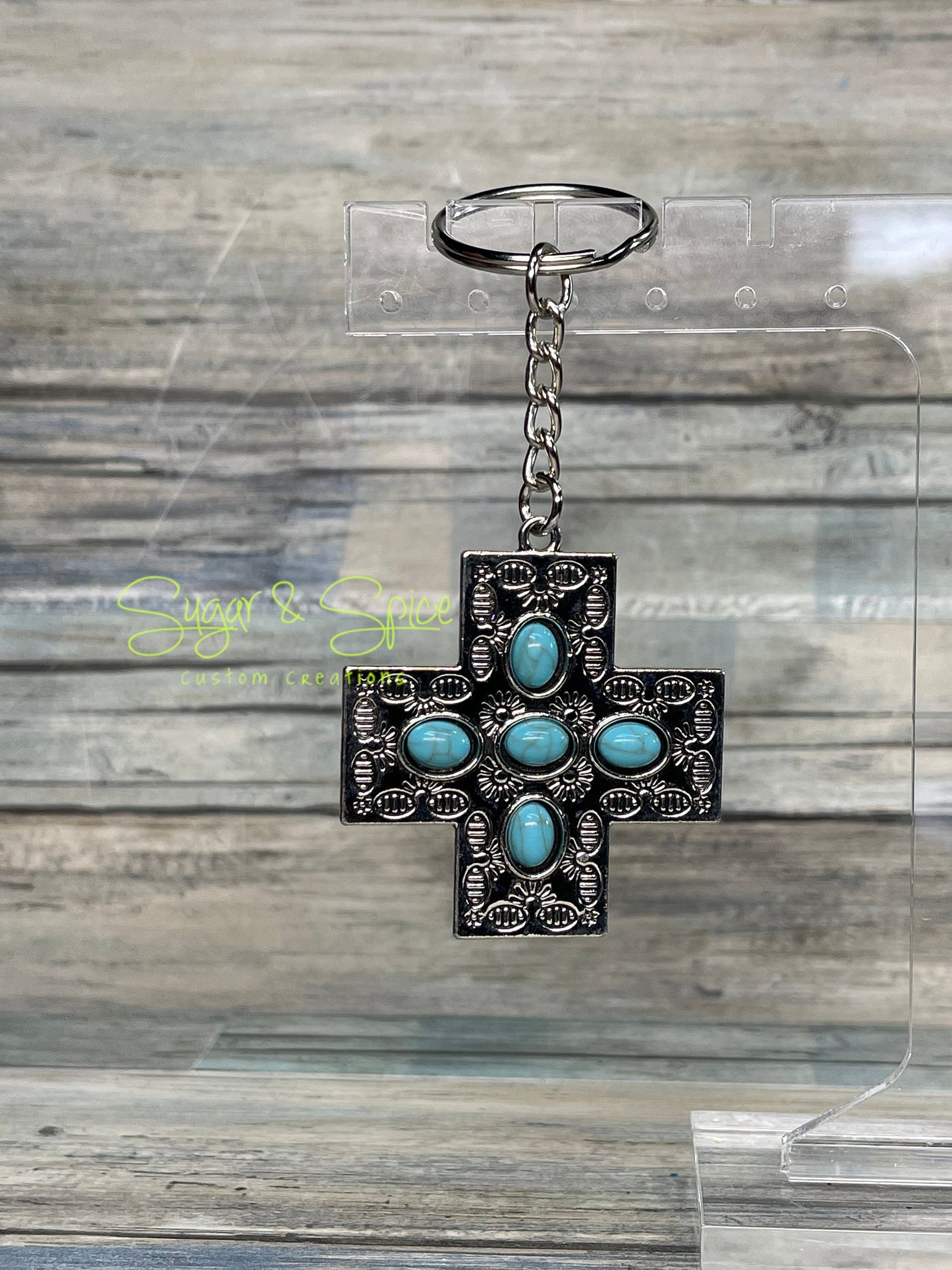 Imitation Turquoise Keychains