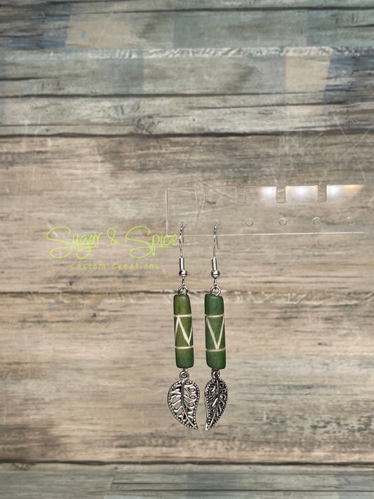 Various Jasper, Bone and Turquoise Dangle Earrings