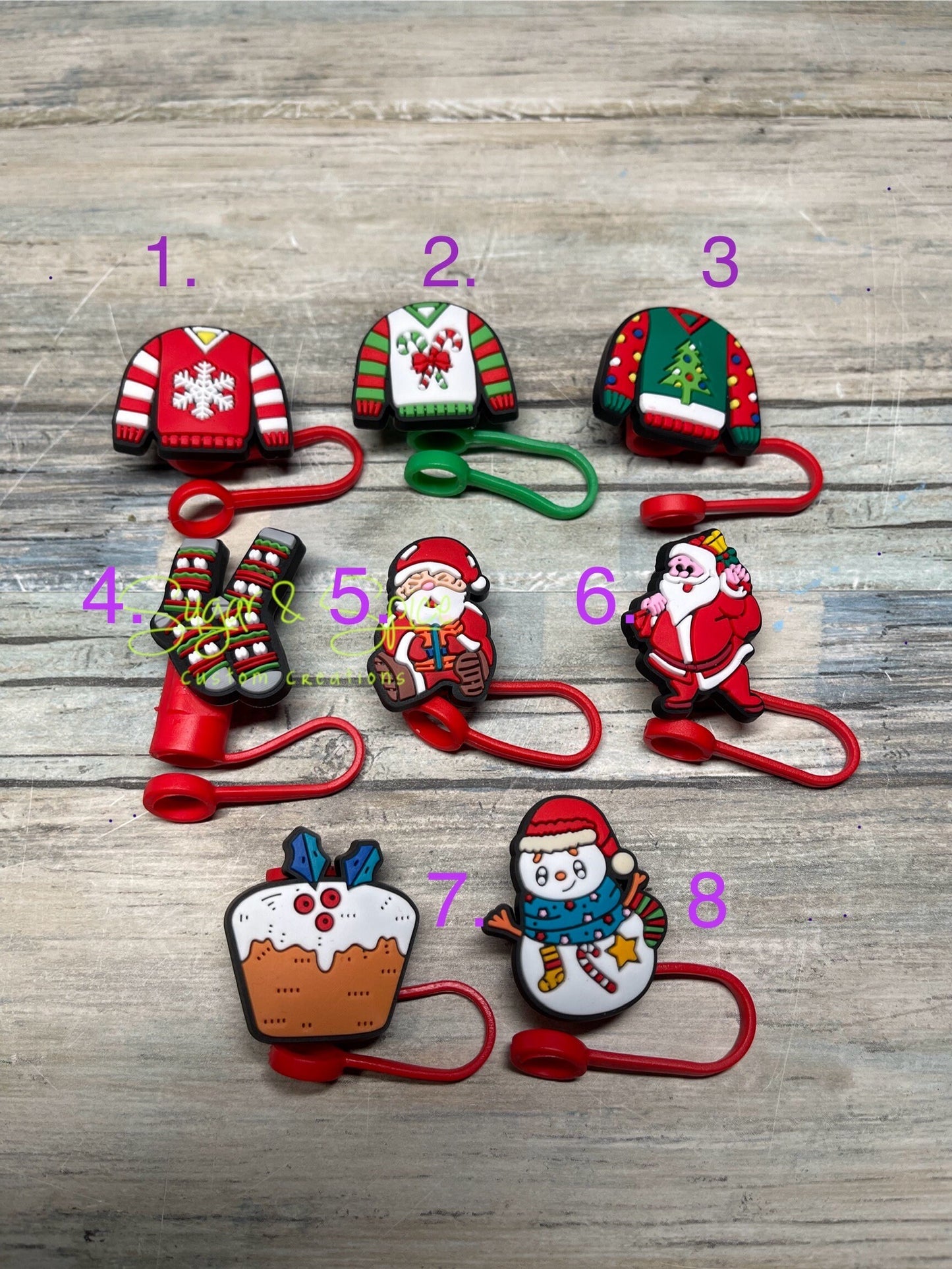 Christmas Straw Toppers 2