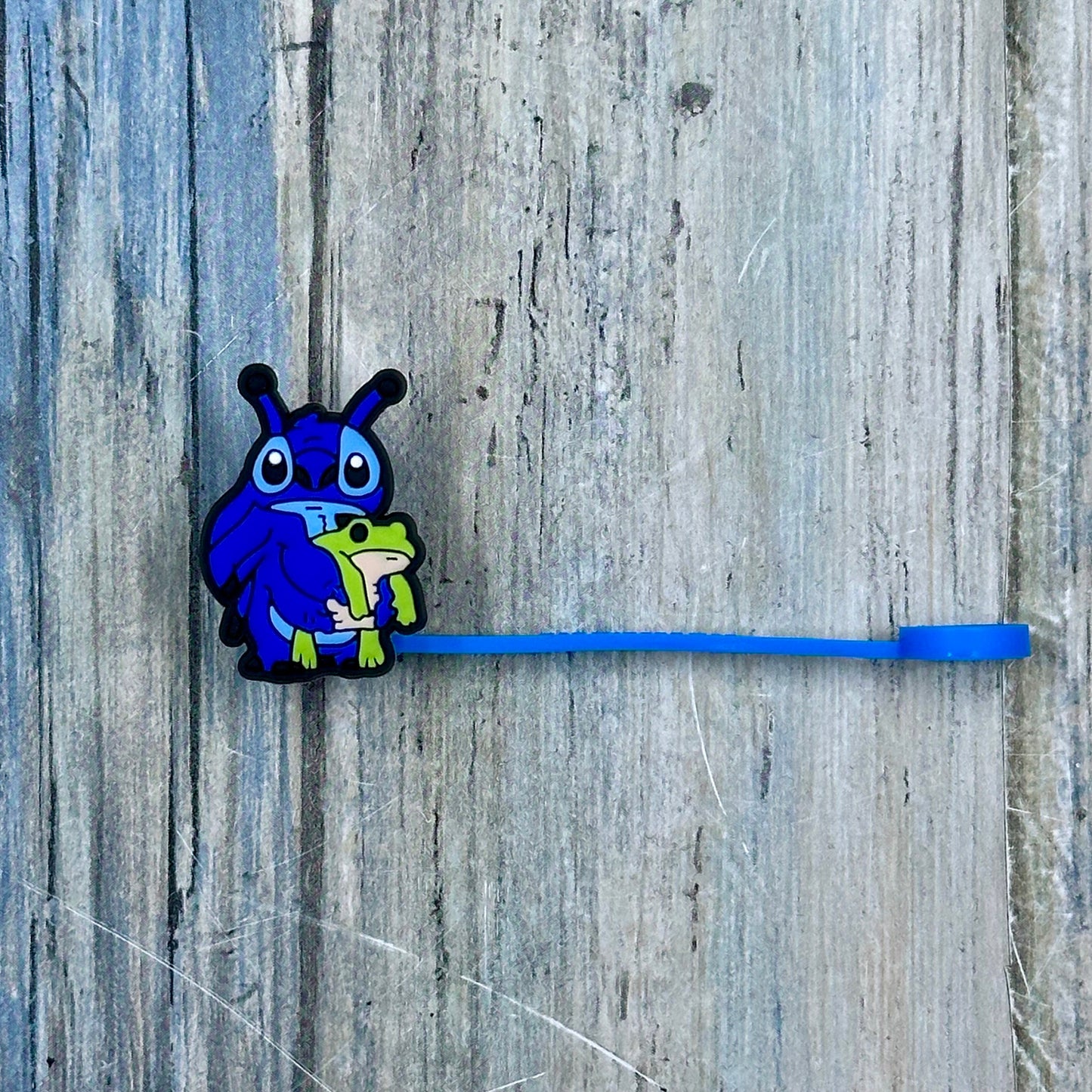 Blue Dog Character Straw Toppers