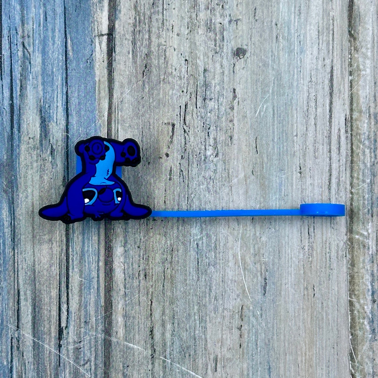 Blue Dog Character Straw Toppers