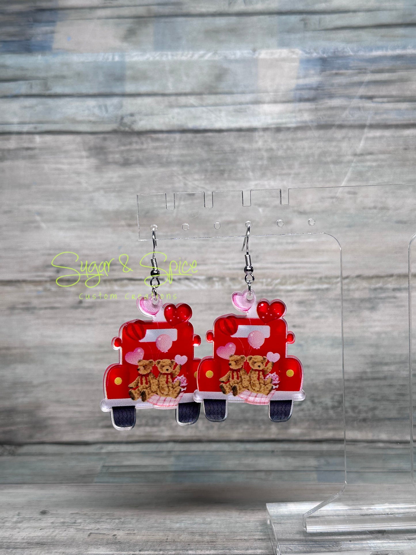 Acrylic Valentine Earrings