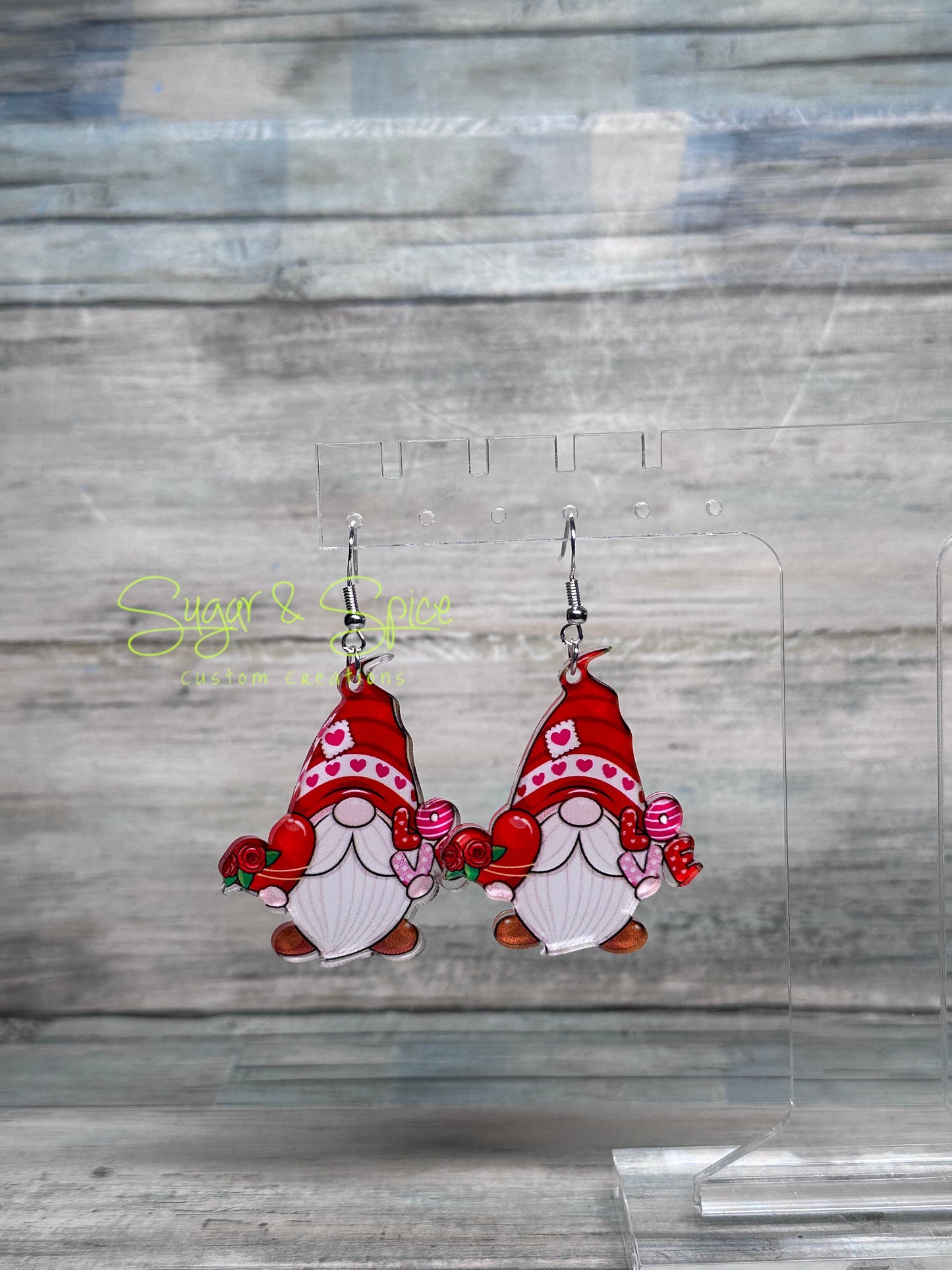 Acrylic Valentine Earrings