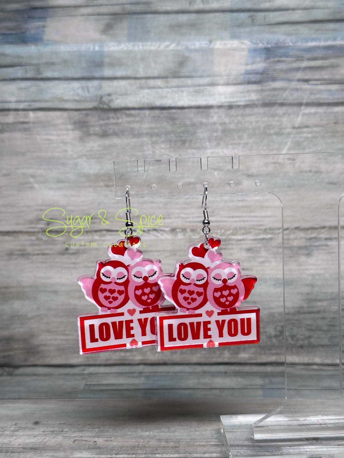 Acrylic Valentine Earrings