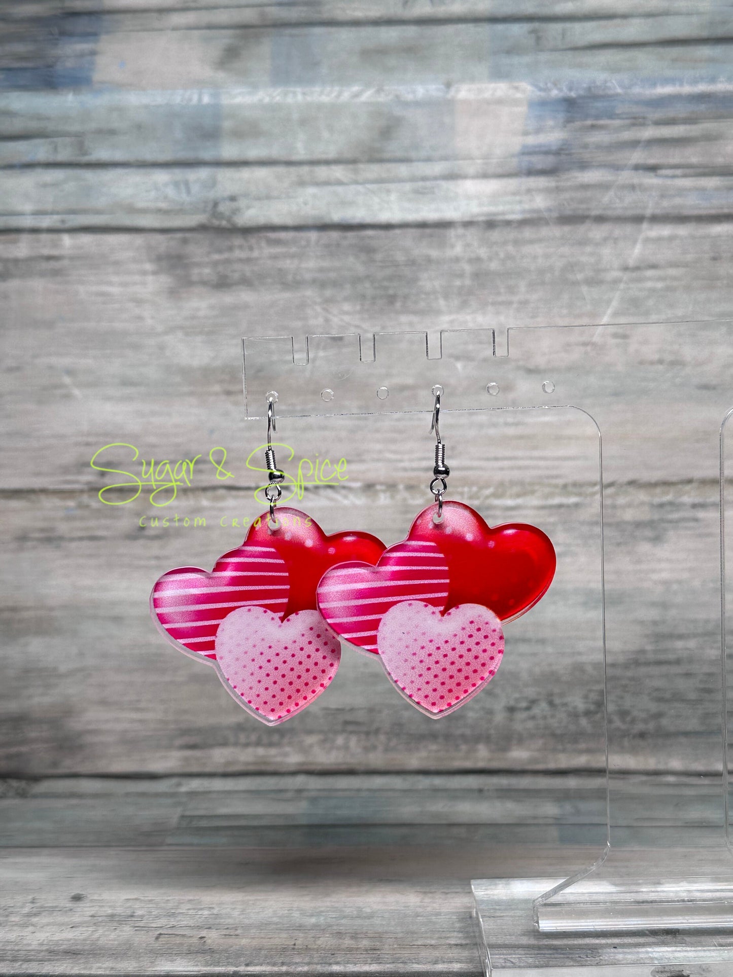 Acrylic Valentine Earrings