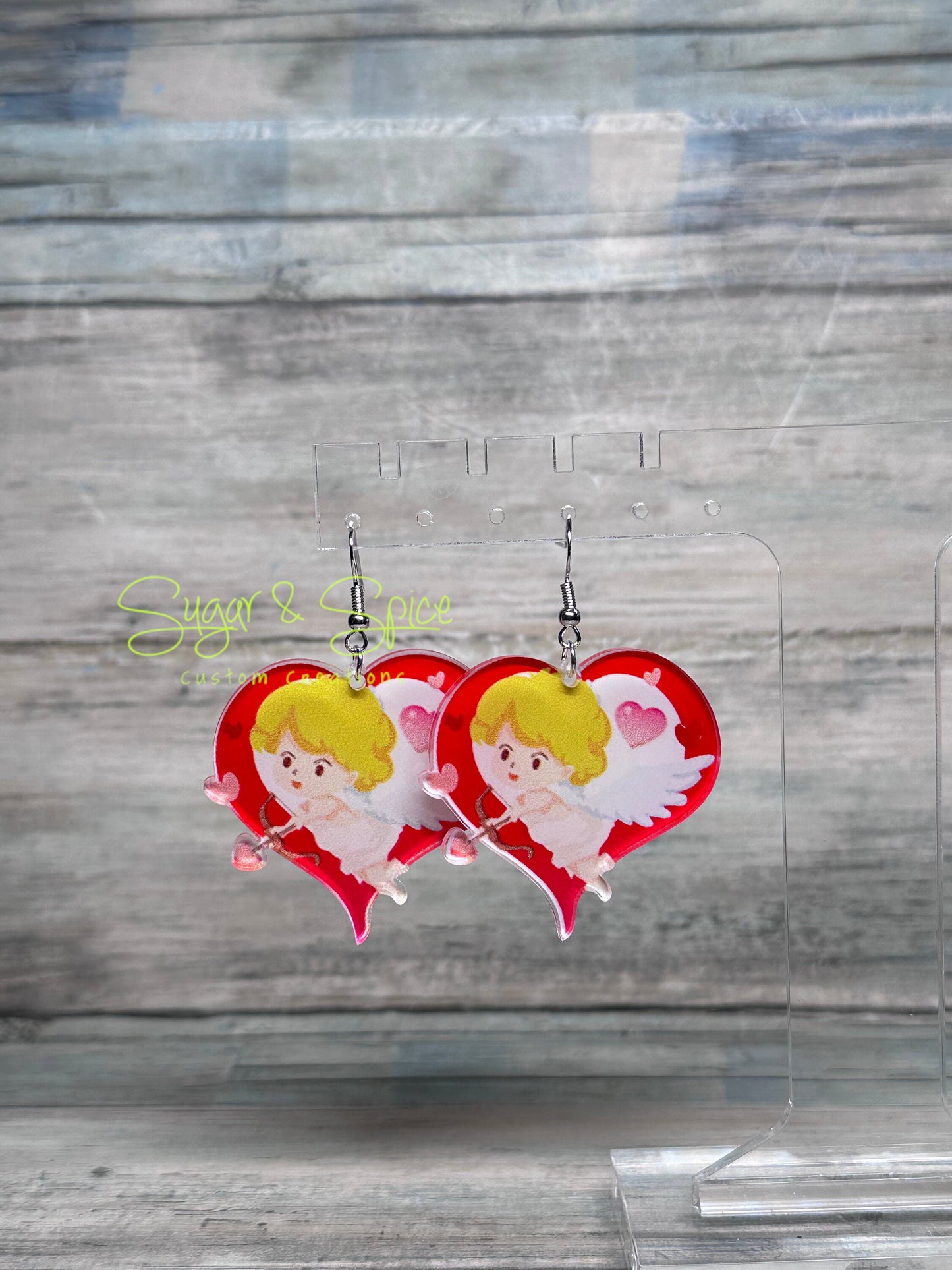 Acrylic Valentine Earrings