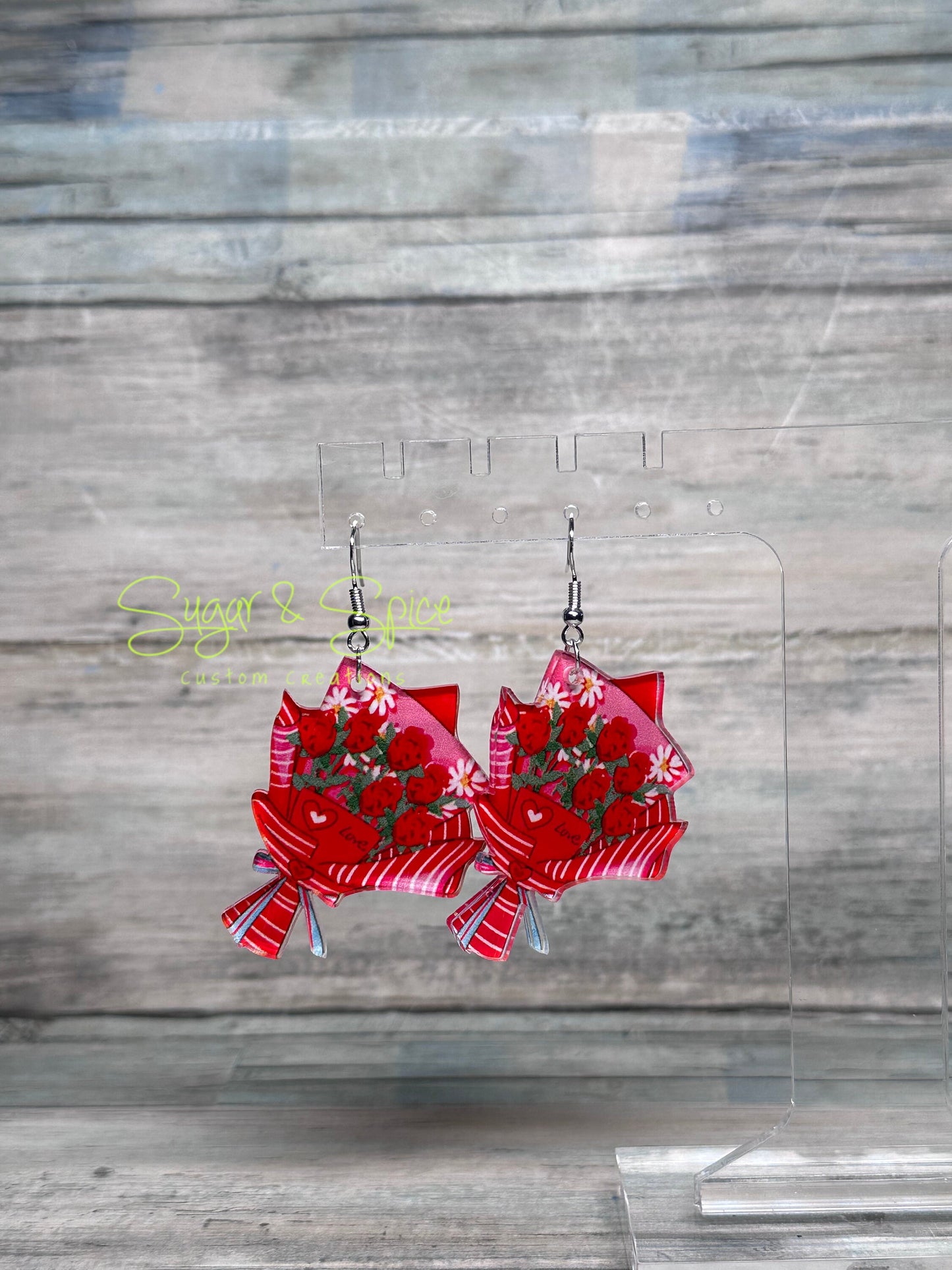 Acrylic Valentine Earrings