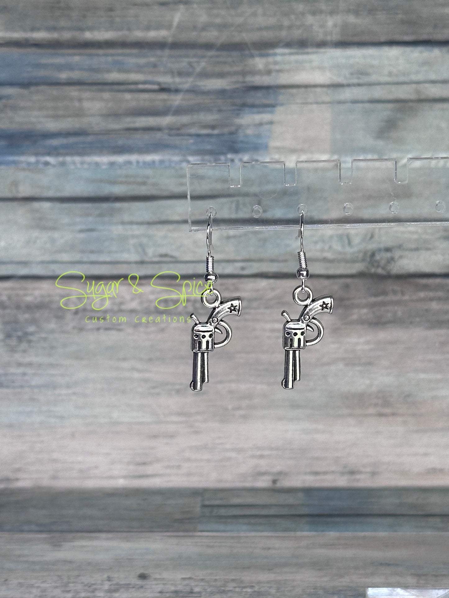 Silver Western Themed Earrings