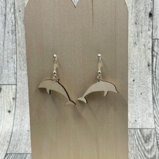 Wooden Dolphin Earrings