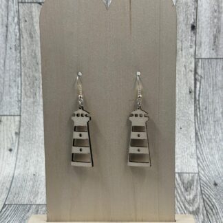 Wooden Lighthouse Earrings