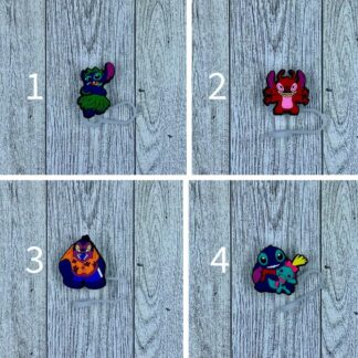 Blue Dog Straw Toppers Set 2