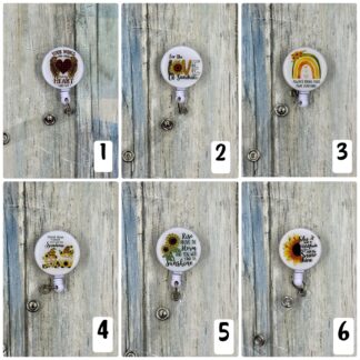 Unique Sunflower Pattern Retractable Badge Reels