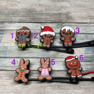 Gingerbread Men Straw Toppers