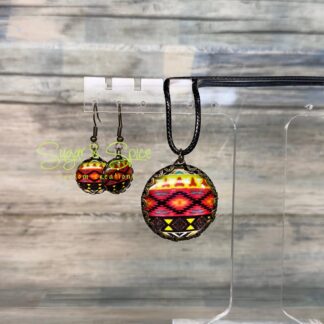 Aztec Necklace and Earrings Set