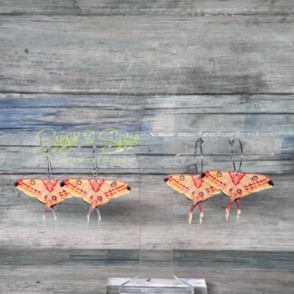 Acrylic Moth Earrings