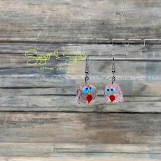 Glass Owl Earrings