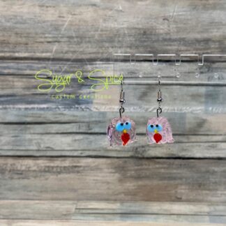 Glass Owl Earrings