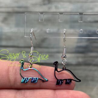 Mini Iridescent Dinosaur Earrings