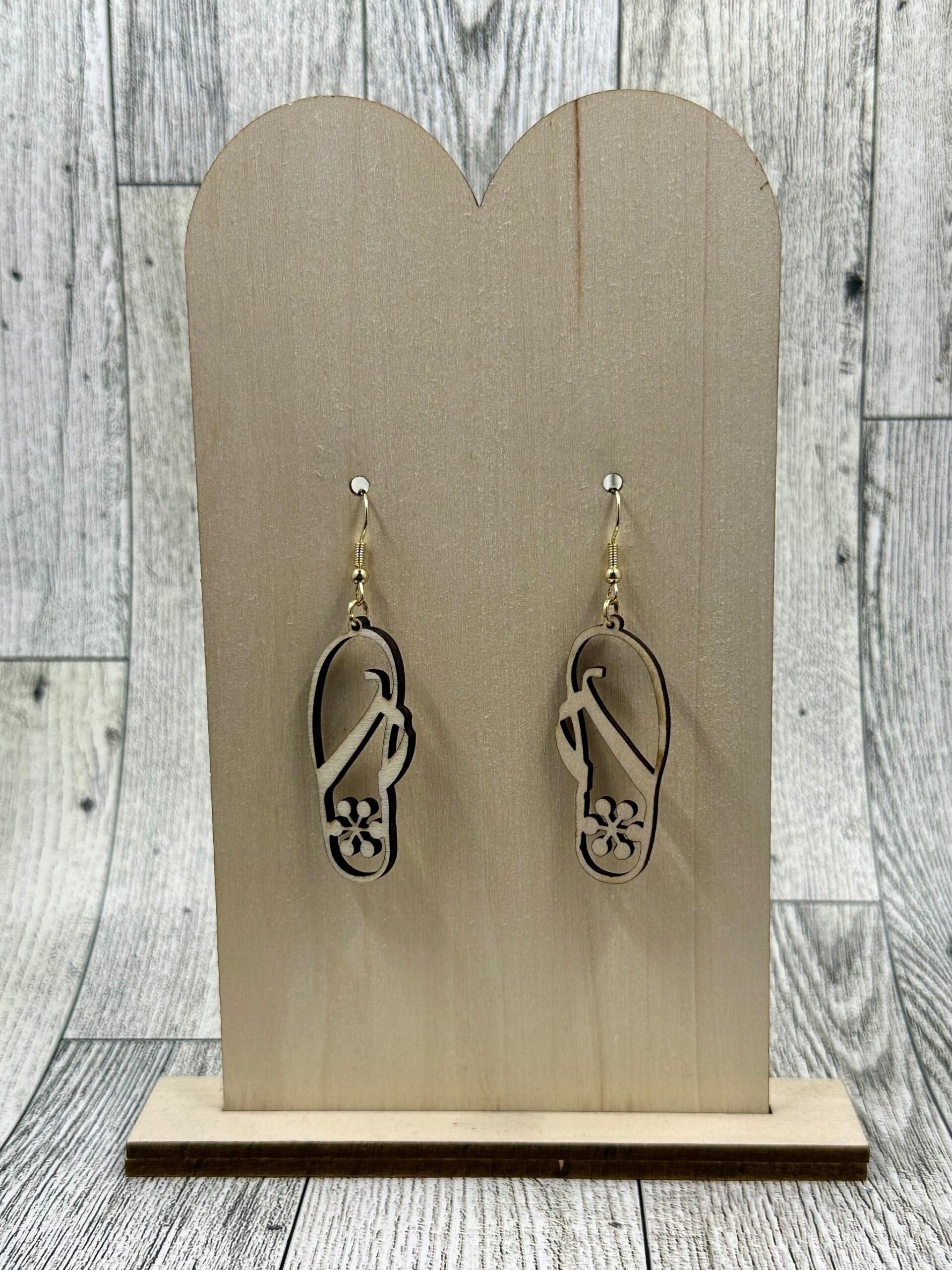 Wooden Flip-Flop Earrings - Image 2
