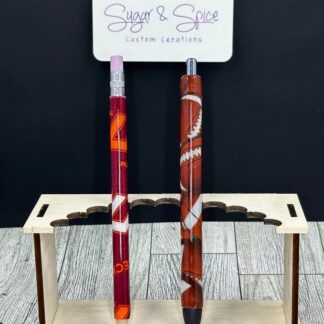 Virginia Tech Fabric Wrapped Resin Pencil and Football Pen