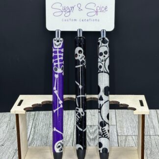 Skeleton Fabric Wrapped Resin Pens