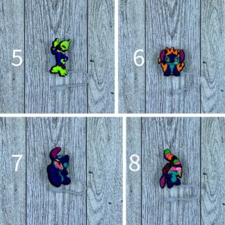 Blue Dog Straw Toppers Set 2