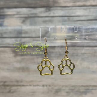 Hollow Paw Print Earrings