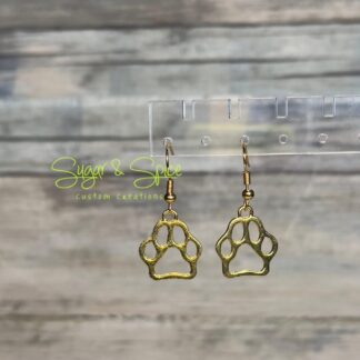 Hollow Paw Print Earrings