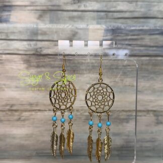 Gold Dreamcatcher Earrings