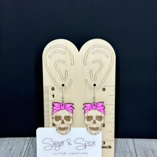 Skeleton Face Lady Earrings