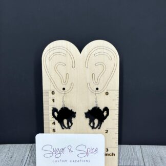 Black Acrylic Halloween Earrings